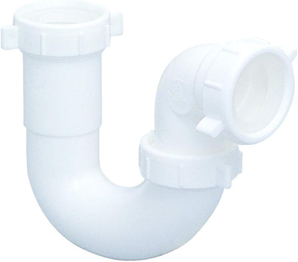 EZ-FLO 1-1/2 Inch Kitchen Sink Drain Repair Pipe with Reducing Washer, White Polypropylene, 35380