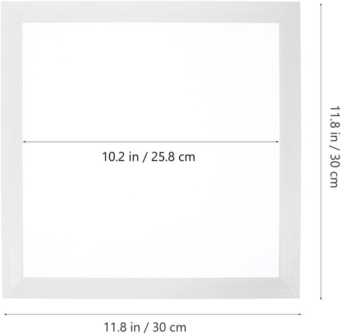 11.81X11.81In Translucent Square Recessed Ceiling Light Cover Aluminum Buckle Plate Frosted Lampshade Trim