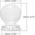 MroMax 6Pcs Tiny Pull Handle Round Acrylic Knob Self-Stick Mini Knob 16mm Diameter Small Size Knob Clear Shiny Knob Cute Decoration for Jewelry Box, Gift Case and Makeup Box