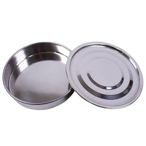 Lab Economy Sieve Catch Pan with Lid, f20cm/8in Diameter, 5cm/2in Height