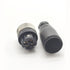 2Pcs M12 4 Pin Female Circular Connector, IP67 Waterproof Industrial Sensor Adapter for PG7 Cable 250V 4A AC/DC