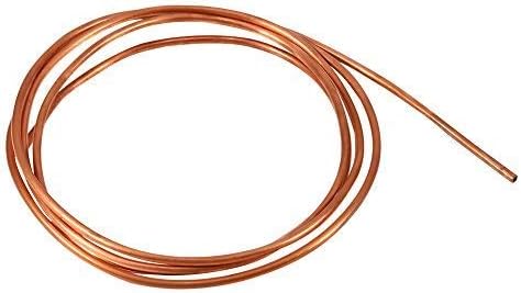 2M Soft Copper Tube Pipe Roll, OD 4mm x ID 3mm for Refrigeration Plumbing