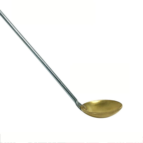 6 Pcs Long Handle Copper Lab Spoons, Sample Burning Heating Scoop for Laboratory