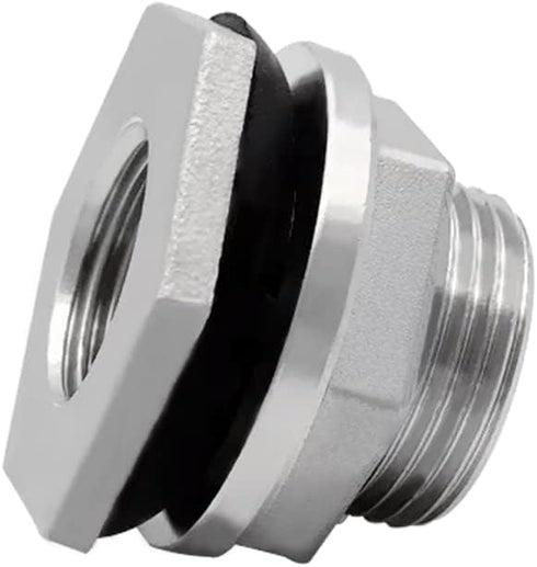 Beduan 1" Female Bulkhead Water Tank Connector Stainless Steel Thru-bulk Fitting