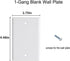 Blank Wall Plates 1-Gang, Unbreakable Thermoplastic Electrical Cover Plate for Light Receptacle Outlet (10 Pack)