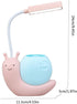 Cute Kids Lamp with Pen Holder,LED Desk Lamp for Child,Snail Shape USB Charging Student Learning Eye Protection Lamp with 360 Bendable Adjustable Neck Pink by Weltition