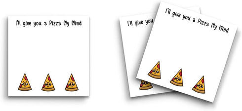 Butler in the Home Sticky Notes, 12 Pack, 3"x3", 50 Sheet Count Per Pad, Pizza - I'll Give You A Pizza (Piece of) My