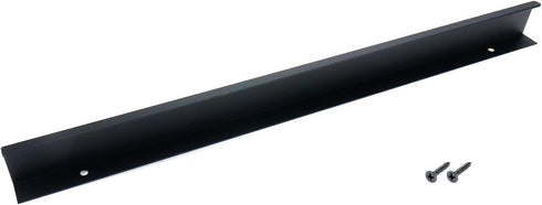LC LICTOP Concealed Handle Black Mount Finger Edge Pull for Home Kitchen Door Drawer Cabinet, 400mm Length, 2Pcs