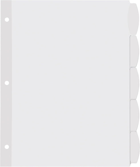 Avery Big Tab Printable White Label Dividers, 5 Tabs, 4 Sets with Easy Peel (14432)