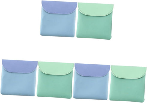 6pcs Menstrual Pad Pouch Portable Napkin Bags Zipper Multi-Function and Period Storage