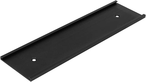 ExcelMark 2" x 8" Aluminum Wall Mounted Name Plate Holder - Black Office Business Door Sign Holder - Wall or Door