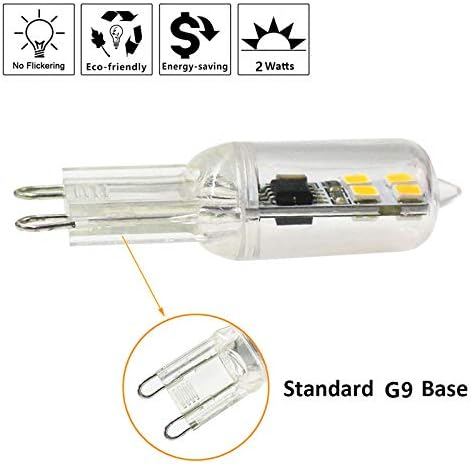2W G9 Bulb Dimmable Bulbs(10 Pack)- Bulb 3000K 20W Bulb G9 Lighting,AC110V Lxcom Lighting LED Led Corn Light Led
