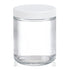 Wheaton W216921 Clear Glass 8oz Straight Sided Jar - Without 70-400 White Polypropylene Poly-Vinyl Lined Screw Cap,