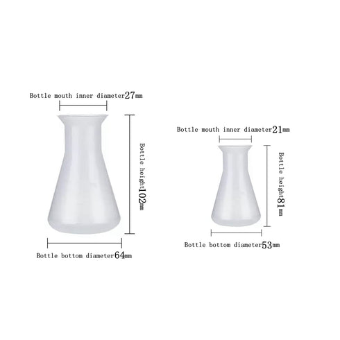Plastic Erlenmeyer Flask - 50ml 100ml Laboratory Chemical Flask for Students Kids Education Learning Tool