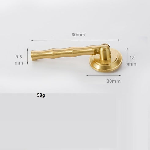 SANCHAKOU 2 Pack 80 30 18Mm Brass Kitchen Cabinet Knobs Pure Copper Chinese Style Drawer Wardrobe Bedside Table Single