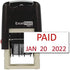 ExcelMark Self-Inking Rubber Date Stamp - Compact Size with Red Ink