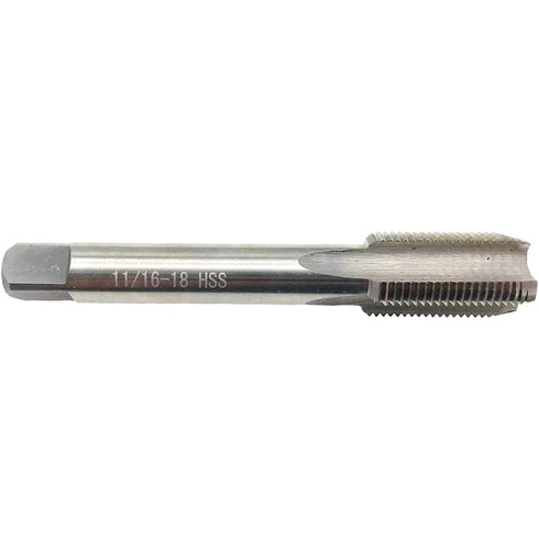11/16-18 Thread Tap Right Hand, 11/16x18 UNS Tap RH Straight Fluted High Speed Steel Hand Tools