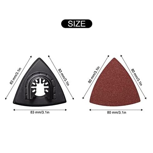 136Pcs Oscillating Tool Sanding Pad Kit, 6Pcs Triangle Sanding Pads and 130Pcs Multitool Sandpaper