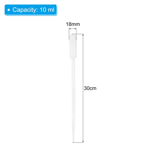 PATIKIL 10ml Pipettes Dropper, 40pcs Plastic Pipettes Disposable Pipette Transfer Pipette Calibrated Plastic Eye Dropper with Scale for Science Laboratory Resin DIY Crafts Art Makeup Oil