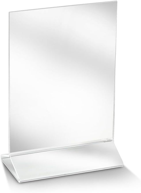 ChefLand Acrylic Sign Holder/Table Card Display/Plastic Upright Menu, 4 by 6-Inch, Clear, 6-Pack