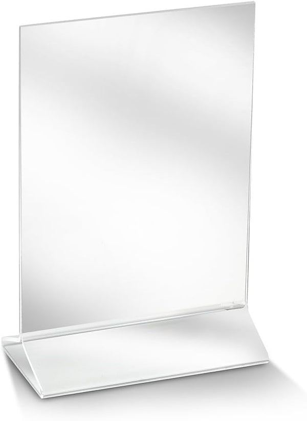 ChefLand Acrylic Sign Holder/Table Card Display/Plastic Upright Menu, 4 by 6-Inch, Clear, 6-Pack