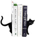MsFun Books Ends Decorative, Cat Bookends Cute for Bookshelf,Unique Heavy Books Holder, Black Office Decor Cat Desk