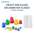 Cole-Parmer Essentials Glass Erlenmeyer Flasks, Graduated, Heavy Rim, 125 ml, Case of 12