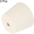 MECCANIXITY Rubber Tapered Plug 28mm to 37mm with 8mm Hole for Test Tubes, White, 3 Pieces