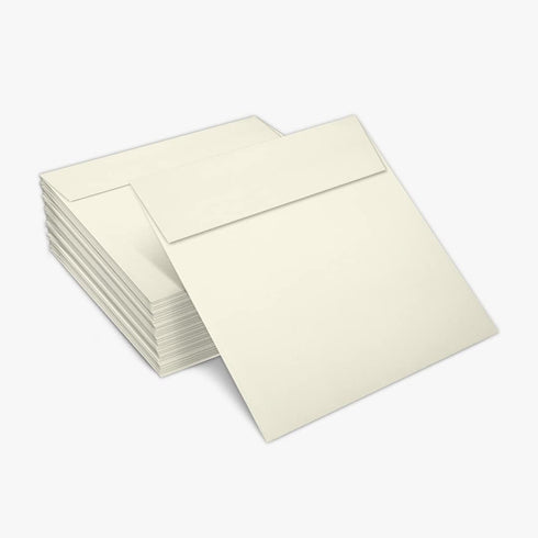 LUXPaper 5" x 5" Square Invitation Envelopes | Peel & Press | Natural | 30% Recycled | 80lb. Text | 50 Qty