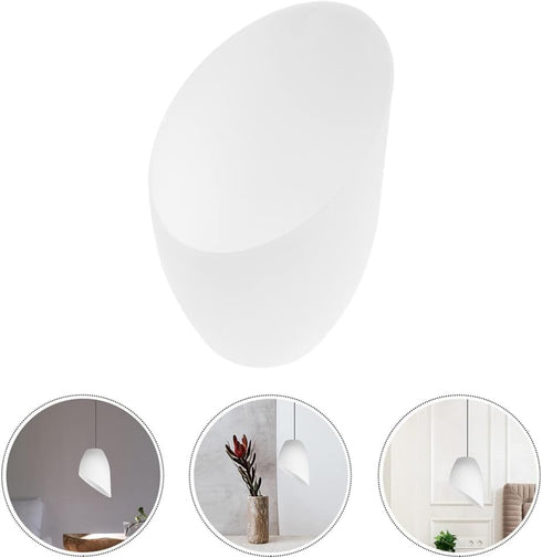 5-Pack 5.35X4.33X1.37 Inch DOITOOL Horseshoe Lampshade Plastic Replacement Lamp Shade for Desk and Floor Lamps Living
