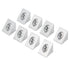 Zeberoxyz 8PCS Silver Angle Sharp Corner Bracket Connector with 16PCS M5x10mm Screws, 16PCS M5 T-Nuts for 2020Series