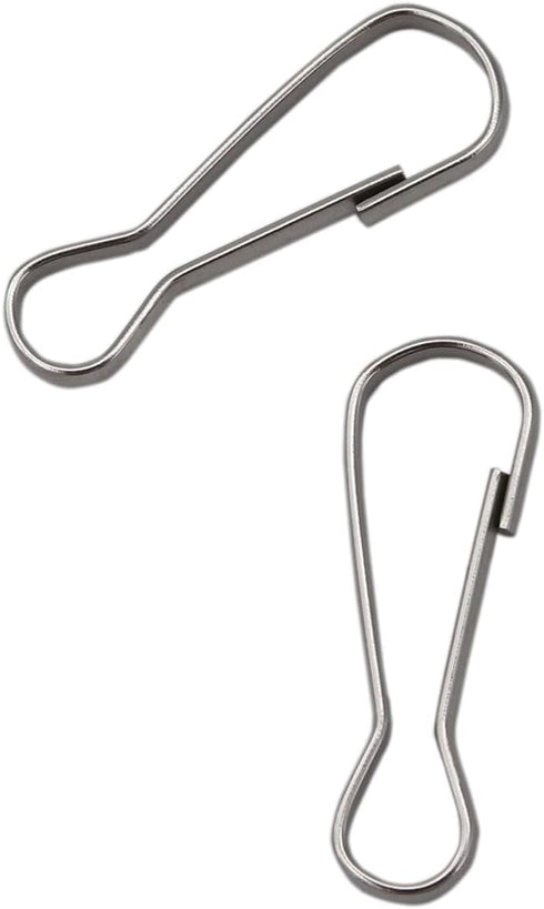 LYECUN 100 Pcs 304 Stainless Steel Spring Snap Hooks, Small Spring Clips for ID Card, Key Chain, 1 Inch (25mm)