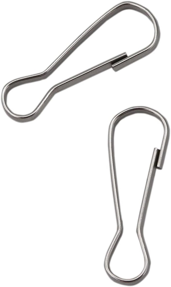 LYECUN 100 Pcs 304 Stainless Steel Spring Snap Hooks, Small Spring Clips for ID Card, Key Chain, 1 Inch (25mm)