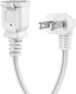 Right Angled Polarized 2-Prong Male-Female Power Cord, 3FT US AC Extension Cable SPT2 16AWG 13A/125V Nema 1-15P to 1-15R