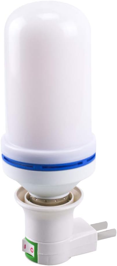 E27 Lamp Socket Adapter with Switch, Plastic Standard Screw-in Socket Outlet Converter (2 packs)