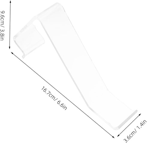 2pcs Luxshiny High Heel Display Stand Transparent Acrylic Shoe Rack Holder for Home and Store Lightweight