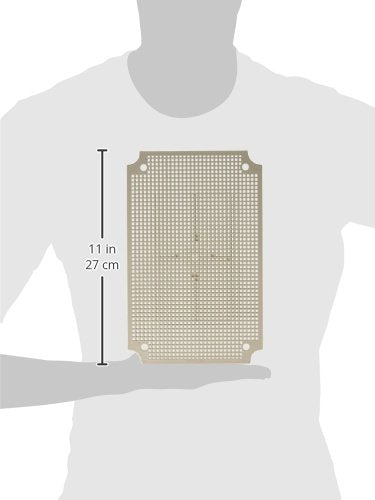 BUD Industries NBX-32916-PL Natural ABS Plastic Internal Panel 10.51" L x 6.69" W x 0.13" D