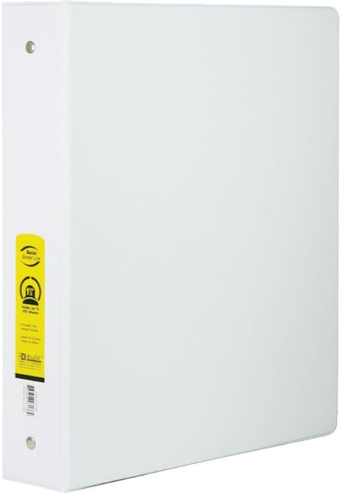BAZIC 1" White 3-Ring Binder w/ 2-Pockets by BAZIC Products