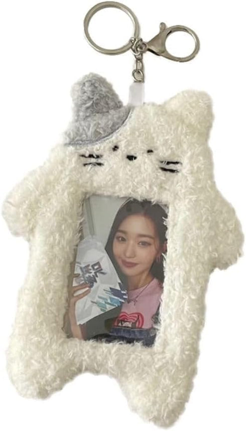 White Photocard Holder, Cartoon Plush Photocard Holder Outdoor Girl Korean Style ID Card Cover Protective Case Card Sleeve Student Rabbit Identification Badges Supplies, Office and School Supplies by JJLFresheners