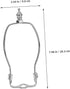 Yardwe Adjustable Metal Lamp Shade Harp Holder for Table and Floor Lamps Chrome Horn Frame Detachable Saddle Base DIY