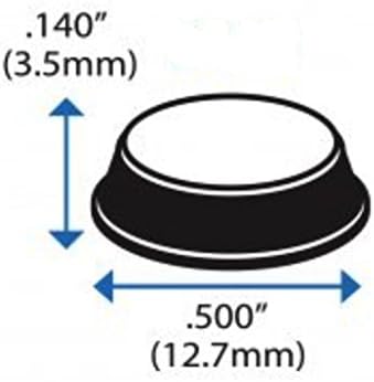 100 Clear Cabinet Door Bumpers, 1/2” Adhesive Bumper Pads for Drawer, Cupboard, Glass Table Top, Rubber Feet