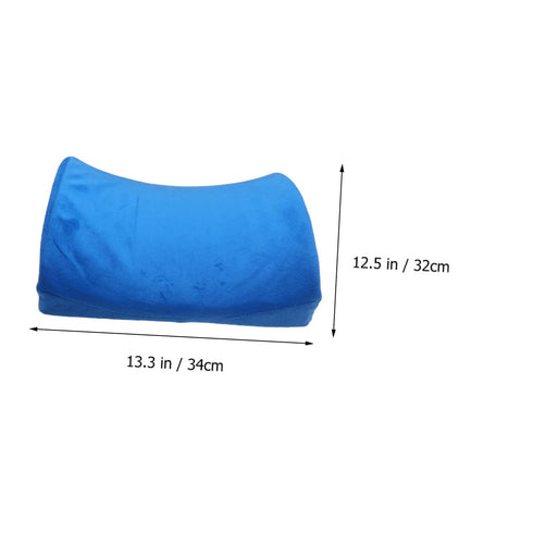 Lumbar Support Pillow Thick Memory Back Cushion for Office and Home Use Alleviates Blue Color Ergonomic Design