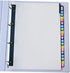 Chris.W A4 Plastic Binder Index Tab Dividers, 20 Multi-Color Tabs, Reinforced 11 Hole Design for Ring Binders