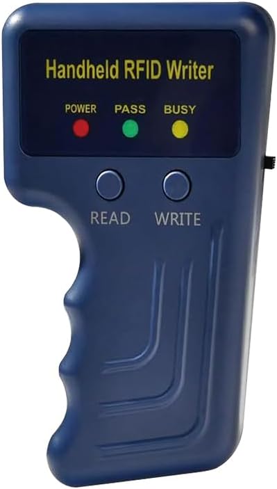 FIYYIA 125khz 5 T5577 5 Handheld RFID Reader Writer,AWID and HID Copier with Keyfobs & White Cards