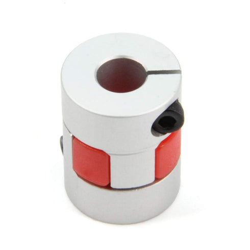 Zeberoxyz 2PCS Aluminium Plum Flexible Shaft Coupling, 6.35mm to 8mm Motor Connector for 3D Printer and CNC Machine