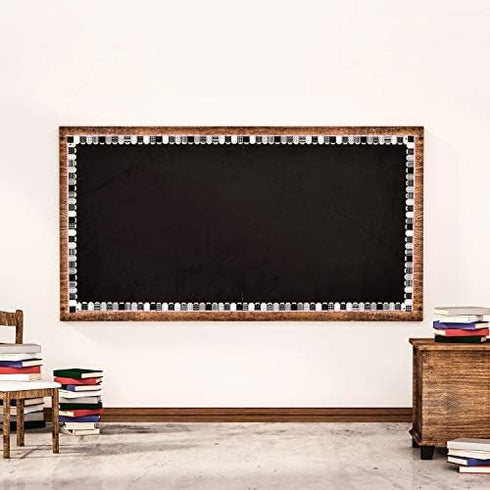 Whaline 80FT Black White Bulletin Border Sticker - 70 Sheet Pencil Border Trim for Classroom Decoration
