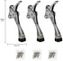 GroTheory 3 Pack Door Stoppers - 4 inch Kickdown Heavy Duty Door Stops for Bottom of Door