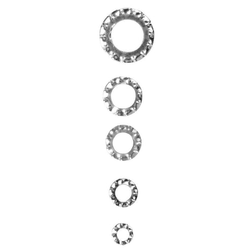 700pcs Galvanized Serrated Tooth Lock Washer Flat Washer Set for Electrical Connections, M3/M4/M5/M6/M8