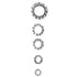 700pcs Galvanized Serrated Tooth Lock Washer Flat Washer Set for Electrical Connections, M3/M4/M5/M6/M8