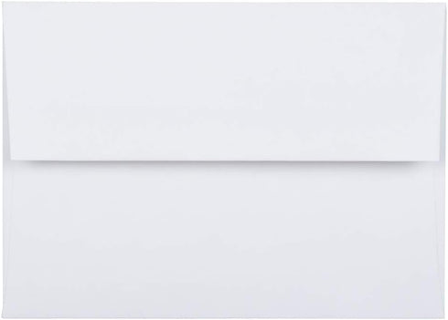 JAM PAPER A7 Invitation Envelopes - 5 1/4 x 7 1/4 - White with Silver Foil - 50/Pack
